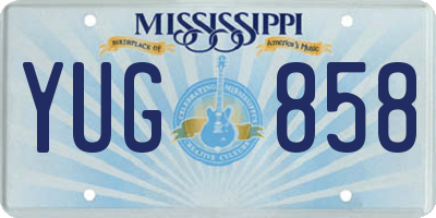 MS license plate YUG858