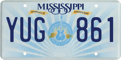 MS license plate YUG861