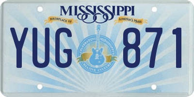 MS license plate YUG871