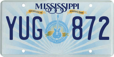 MS license plate YUG872
