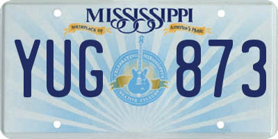 MS license plate YUG873