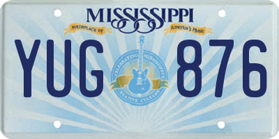 MS license plate YUG876