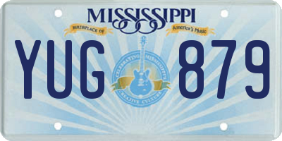 MS license plate YUG879