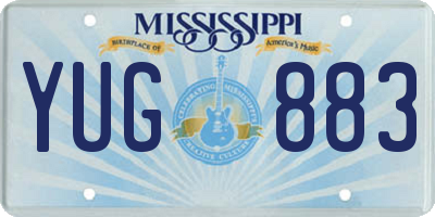 MS license plate YUG883
