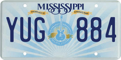 MS license plate YUG884
