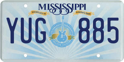 MS license plate YUG885