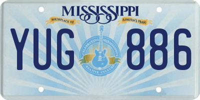 MS license plate YUG886