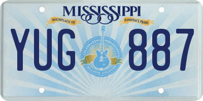 MS license plate YUG887