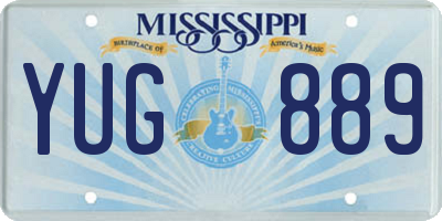 MS license plate YUG889
