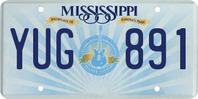 MS license plate YUG891