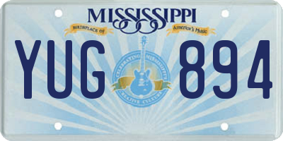 MS license plate YUG894