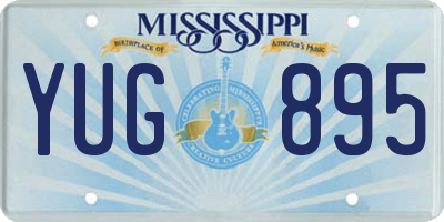 MS license plate YUG895