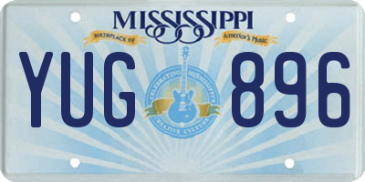 MS license plate YUG896