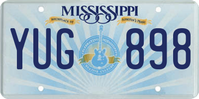 MS license plate YUG898