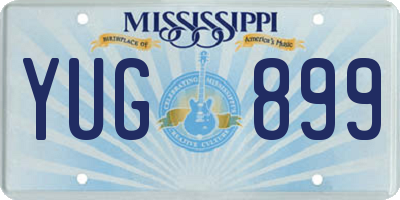 MS license plate YUG899
