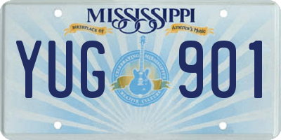 MS license plate YUG901