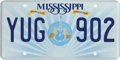 MS license plate YUG902