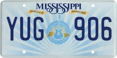 MS license plate YUG906