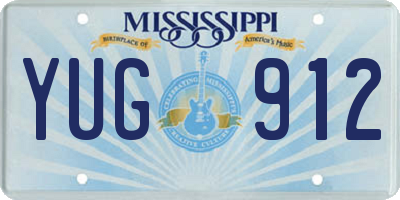 MS license plate YUG912