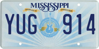 MS license plate YUG914