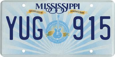 MS license plate YUG915