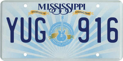MS license plate YUG916