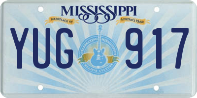 MS license plate YUG917