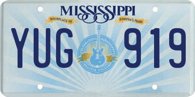 MS license plate YUG919