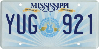MS license plate YUG921