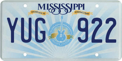 MS license plate YUG922