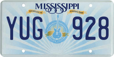 MS license plate YUG928