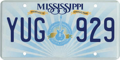 MS license plate YUG929