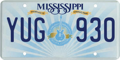 MS license plate YUG930