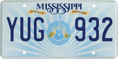 MS license plate YUG932