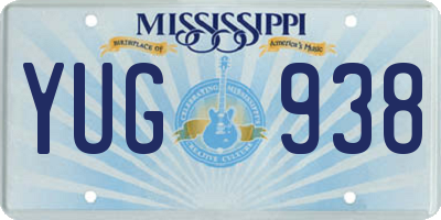 MS license plate YUG938