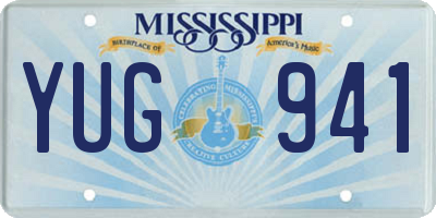 MS license plate YUG941