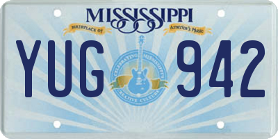 MS license plate YUG942