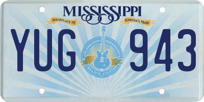 MS license plate YUG943