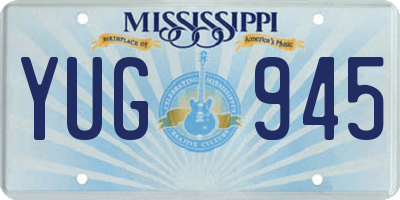 MS license plate YUG945