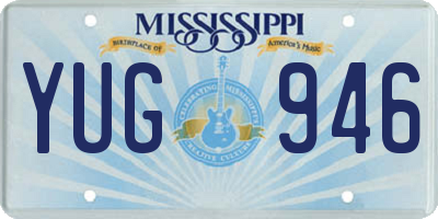 MS license plate YUG946