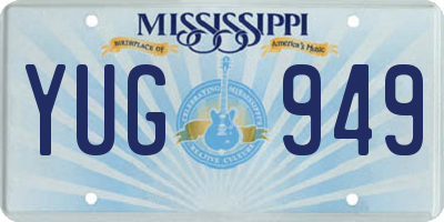 MS license plate YUG949