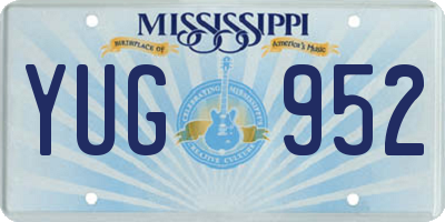 MS license plate YUG952