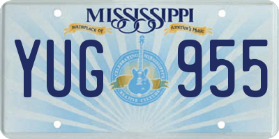 MS license plate YUG955
