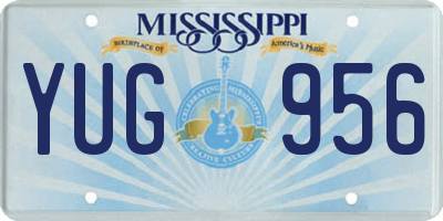 MS license plate YUG956