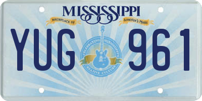 MS license plate YUG961