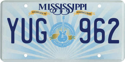 MS license plate YUG962