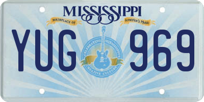MS license plate YUG969