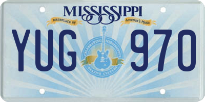 MS license plate YUG970