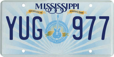 MS license plate YUG977