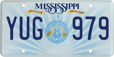 MS license plate YUG979